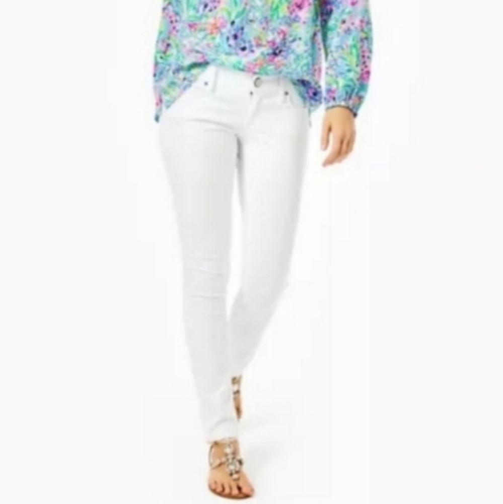 Lilly Pulitzer NWT Kelly Skinny Ankle Pant in Resort White Size 00